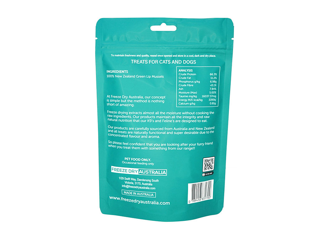 Freeze Dried Whole Green Lip Mussels