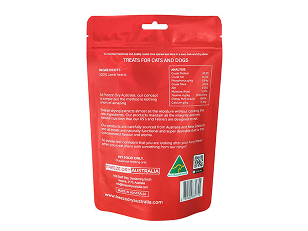 Freeze Dried Diced Lamb Hearts Pet Treats