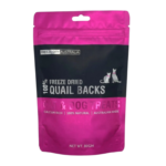 Freeze dried quail backs treats for cats and dogs